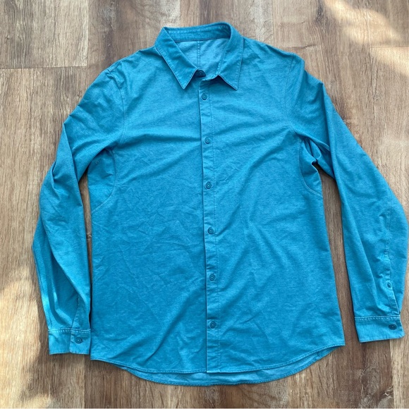 lululemon athletica Other - lululemon athletica One Thing At A Time Button Up Shirt Mens Large Sea Steel